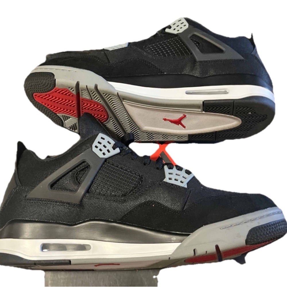 Nike Air Jordan 4 Black Canvas - Picture 2 of 6